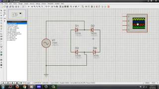 Rectificador de onda completa Proteus [upl. by Sirret]