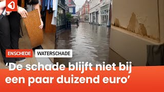 Enorme waterschade bij winkels in Enschedese Haverstraatpassage na extreme regenval [upl. by Nedap186]