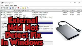 How To Fix External Hard disk not Detect in Windows Very Easy Method Repair External HDD  Fix Error [upl. by Nanis]