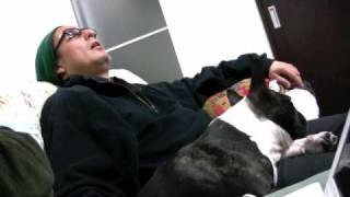 Man Snores with Dog  Gimmeabreakman and Maggie [upl. by Kellby]