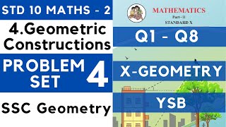 Problem Set 4 One Shot Chapter 4 Geometric Constructions SSC Class 10 Geometry  Maharashtra Maths 2 [upl. by Kutchins477]