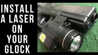 Installing and sighting in a Streamlight TLR4G laser on a Glock [upl. by Dickie]