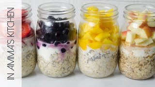 4 Quick amp Easy Overnight Oats Recipes [upl. by Rochette937]