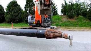 PW Trenchless Construction PipeBurstin upsize 8quot to 18quot [upl. by Rossie]