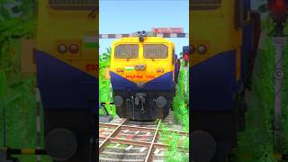 WDG4D CROSSING BRANCHED RAILROAD CROSSING 😯train shorts [upl. by Goulden]