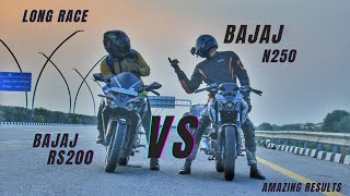 Bajaj Pulsar N250 Vs Bajaj RS200 Long Race  Isme Alag Maza Hai  Ksc Vlogs [upl. by Angelle]