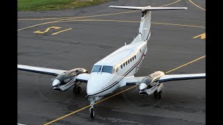 Beech King Air 350 OOSDT  Early morning take off [upl. by Sibell]