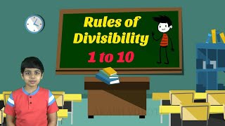 Learn Rules of Divisibility 1 to 10 for kids  Divisibility Rules  Math Tips and Tricks [upl. by Cirda]