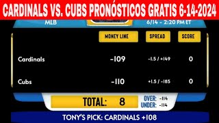 St Louis Cardinals vs Chicago Cubs 6142024 Pronósticos GRATIS de la MLB para Hoy [upl. by Perrin907]