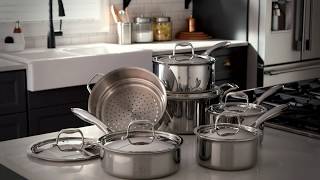 PADERNO Canadian Professional Clad Stainless Steel Cookware Set [upl. by Zarah419]