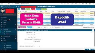 Cara Menyalin Data Periodik Peserta Didik di Dapodik 2024 [upl. by Ihn28]