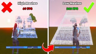 Low Meshes VS High Meshes In Fortnite Chapter 3 Bubble Wrap Builds [upl. by Lleda]