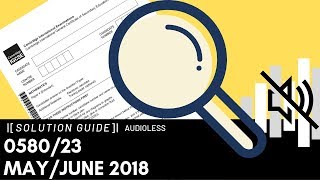 058023 MayJune 2018 Marking Scheme MS [upl. by Enelahs]