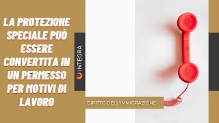 LA PROTEZIONE SPECIALE PU ESSERE CONVERTITA IN UN PERMESSO PER MOTIVI DI LAVORO [upl. by Sajet]