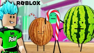 Watermelon Caramelo y COCO Las VACACIONES SECRETAS de las FRUTAS y otros alimentos en ROBLOX [upl. by Ydnir]