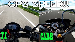 Suzuki Raider Fi vs Suzuki Raider Carb  GPS Test [upl. by Natascha]