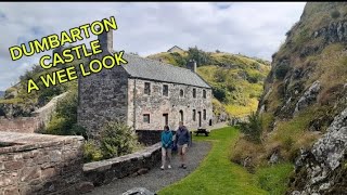 SCOTTISH CASTLE A WEE LOOK AT DUMBARTON CASTLE SCOTLANDTOURISM CASTLE history OUTDOORS [upl. by Alrzc]