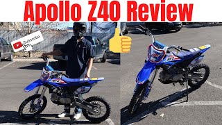 Apollo Z40 140cc Dirt Bike Review In Blue [upl. by Eicyaj120]