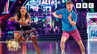 Jamie Borthwick amp Michelle Tsiakkas Salsa to Danza Kuduro by Don Omar amp Lucenzo ✨ BBC Strictly 2024 [upl. by Callista]