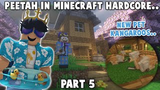 FINDING NEW PET KANGAROO BODYGUARDS IN MINECRAFT HARDCORE Part 5 [upl. by Tnek]