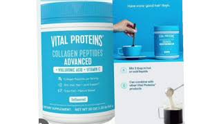 VITAL PROTEINS Powder COLLAGEN PEPTIDES ADVANCED HYALURONIC ACID VITAMIN C Powder [upl. by Atilrahc547]