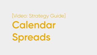 Options Calendar Spread Basics What You Need To Know [upl. by Rorie]