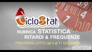 LOTTO X TUTTI LE PREVISIONI STATISTICHE DAL 4 AL 11 DICEMBRE [upl. by Eachelle]