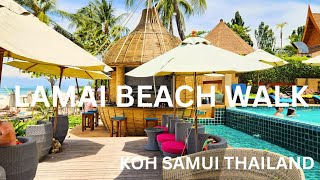 LAMAI BEACH WALK AUGUST 5 2024 WAS BUSY Koh Samui Thailand [upl. by Atnicaj]