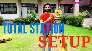 HOW TO SETUP TOTAL STATION [upl. by Leima]