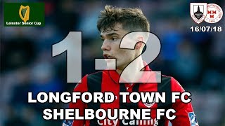 Longford Town FC v Shelbourne FC Highlights 160718  LSC [upl. by Ihsakat]