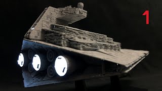 Indepth Build Details Part 1 of 4  Star Destroyer “Devastator”  with Masking  Bandai 15000 [upl. by Groark753]