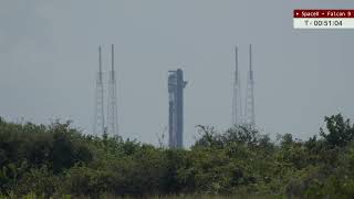 Replay SpaceX scrubs Falcon 9 rocket launch from Cape Canaveral [upl. by Eniamat]