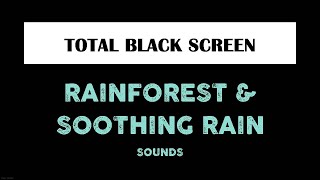 Tropical Rainforest Sounds with Rain 10 Hours Black Screen Relaxing Sleep Dark Screen [upl. by Cornelie582]