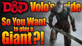 Wanna Play a Giant Firbolg Player Race Volos Guide To Monsters [upl. by Amsab]