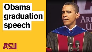 Barack Obama graduation speech Arizona State University ASU [upl. by Aisenat312]