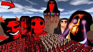 BIG ROSALIA AND OBUNGA BIG BOSS VS Too Much Ultimate Nextbots part165 in Garrys Mod [upl. by Kolodgie933]