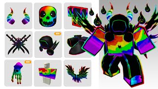 22 BEST RAINBOW DOMINUS LIMITED ITEMS  HOW TO GET FREE ITEMS IN ROBLOX [upl. by Eiffub240]