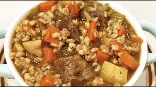 Instant Pot Beef amp Barley Soup [upl. by Eadmund]