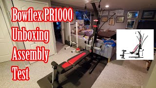 Bowflex PR1000 home gym  unboxing assembly test and thoughts [upl. by Airdnalahs]