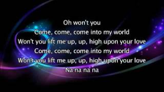 Kylie Minogue  Come Into My World Lyrics In Video [upl. by Morocco]