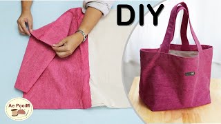 DIY Daily Tote Bag very easy making [upl. by Winn]