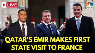 LIVE Frances Macron Hosts a State Dinner for Qatars Emir  IsraelHamas  Kylian Mbappe  IN18L [upl. by Cnahc]