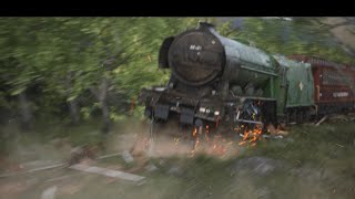 Blender Train Crash Animation Short Film [upl. by Eimiaj]