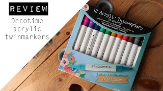 REVIEW  Decotime  Twin acrylic markers [upl. by Tabbatha]