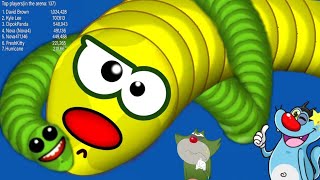 WormsZoneio  Billi Biggest Slither Snake 2000000 Score ₹ World Record amp Top 01 Worms Zoneio [upl. by Suchta]