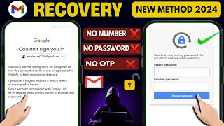 How to Recover Gmail Account without Phone Number and Recovery Email 2024  Gmail Account Recovery [upl. by Itnahs]