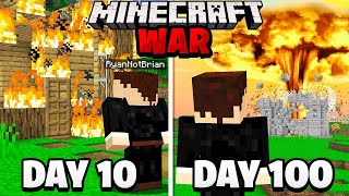 Surviving 100 Days in a Minecraft WAR heres what happened [upl. by Zampino]