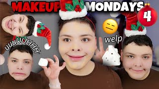 DOING MY MAKEUP W CHRISTMAS DECORATIONS🥲I thought I ate😭🤣 [upl. by Anirres820]