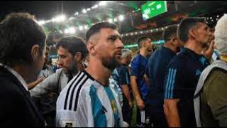 EL DURO DESCARGO DE LIO MESSI POR LA BRUTAL REPRESIÓN POLICIAL DE BRASIL CONTRA HINCHAS ARGENTINOS [upl. by Retsevlis]