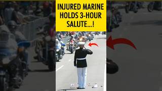 Injured Marine Holds 3Hour Salute Until Bikers Step In with a Kind Gesture shorts lifestory [upl. by Eniowtna]